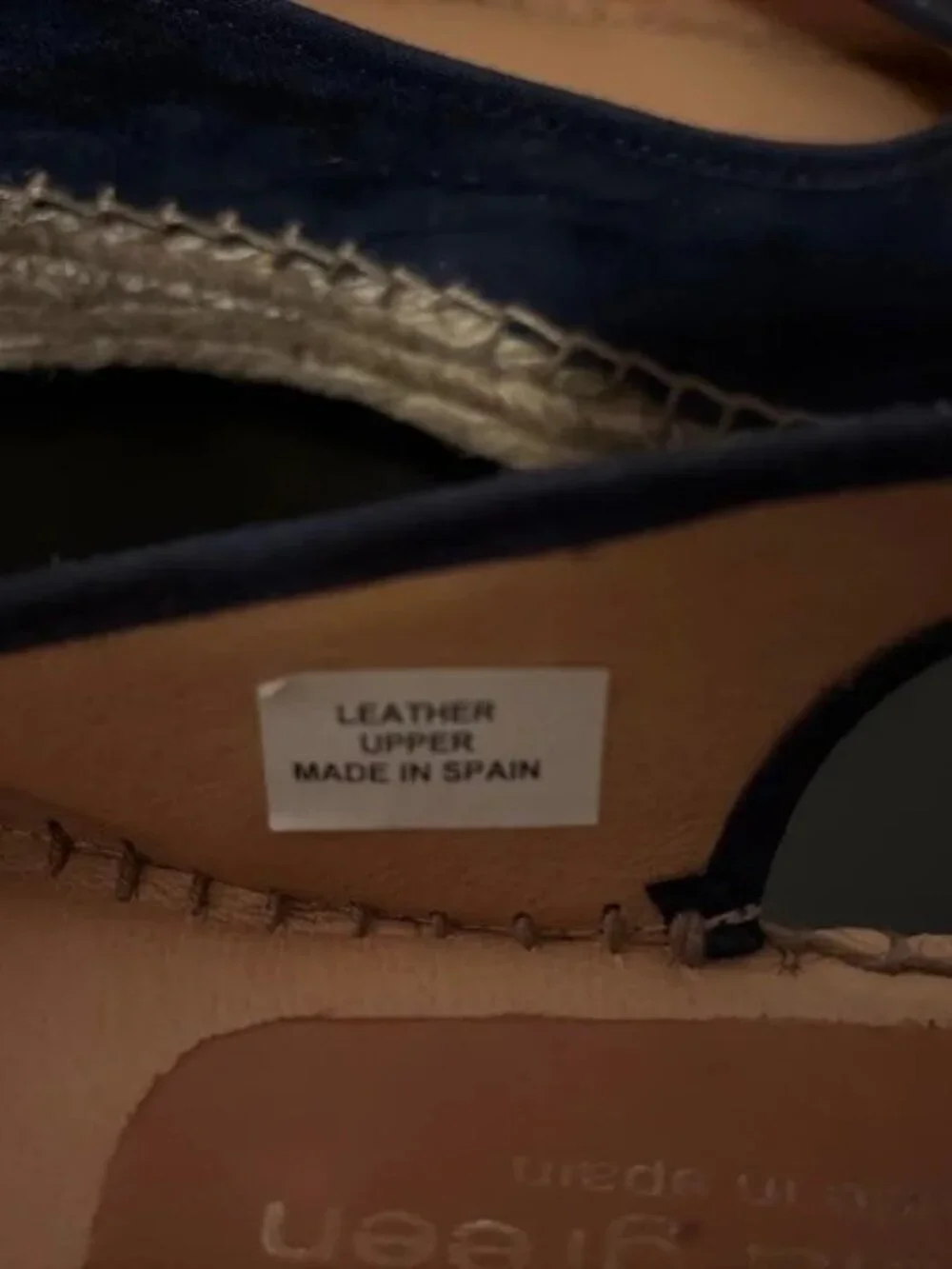 Patricia Green Valencia Closed Toe Slingback Espadrille Size 9 Navy